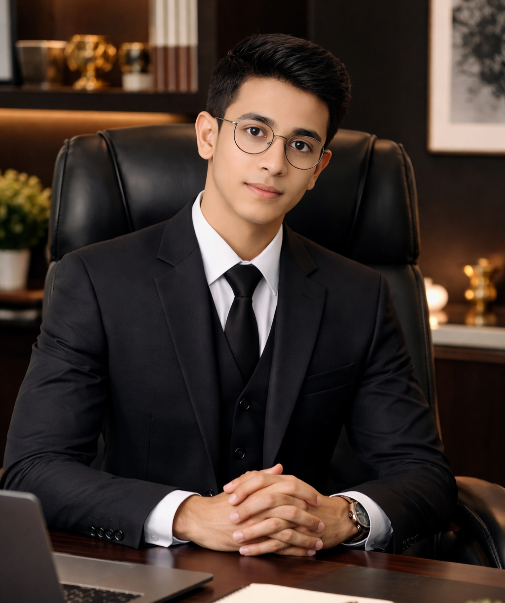 Founder sitting portrait